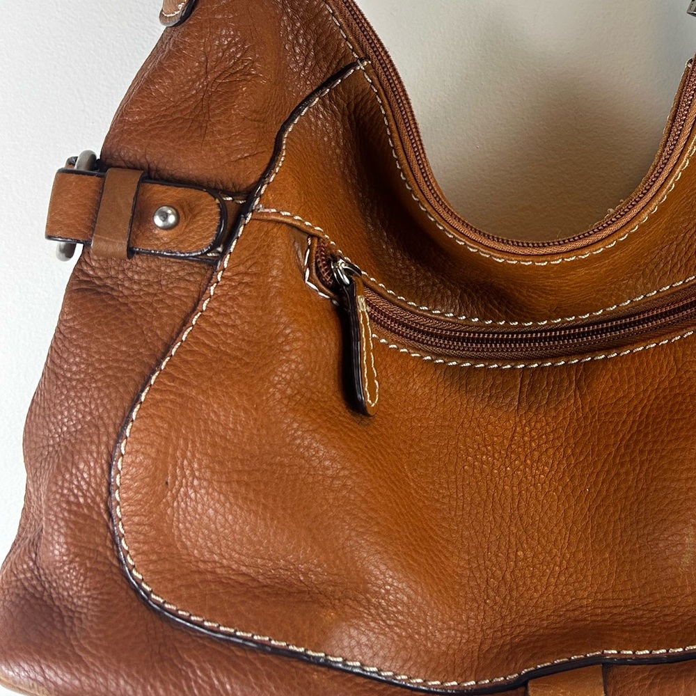 Giani Bernini Brown Leather Shoulder Bag - Picture 5 of 13